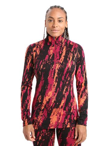 Base Layers Icebreaker Merino 250 Vertex Long Sleeve Half Zip Sedimentary Femme Rose | FR 1834AHKP